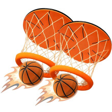 Canestro da Basket da Appendere al Coperto, Canestro Portatile da Montare A Soffitto e A Parete, Set con Palla da Allenamento per Giocare, 2