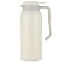 Stainless Steel Kettle 1.5L Capacity Double Wall Vacuum Insulated Flask Portable Travel Coffee Pot Hot Water Jug White