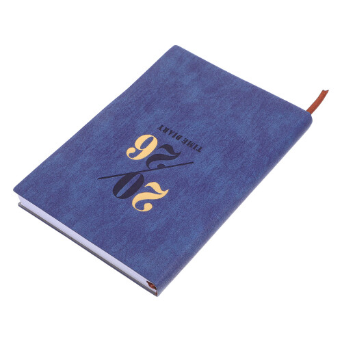 4Pcs Dark Blue Executive PU Notebook 2026 Monthly Weekly Schedule Book