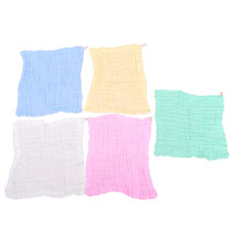 15Pièces Serviettes Bébé Carrées Coton 6 Épaisseurs Variées