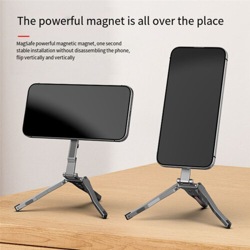 Magnetic Pocket Phone Tripod Holder with Hook Foldable  Phone Holder Strap for  Android/ 1
