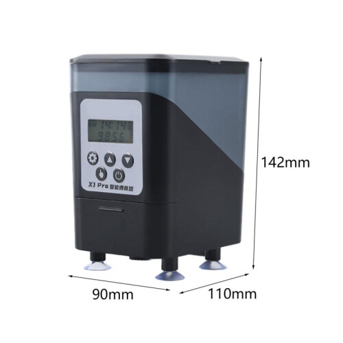 Automatic Feeder Large Capacity Waterproof Timer Feeding Clear Design Moistureproof Suction Cup Install Food Dispenser 2