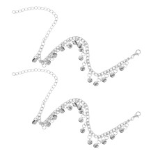 8Pcs Shiny Metal Bell Anklet Jingle Bracelet Foot Jewelry for Women