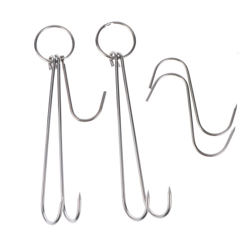 10Pièces Crochets Suspensions S Acier Argent Pour Viande