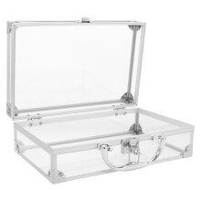 2Pcs Clear Plastic Book Carrying Case Portable Waterproof Storage Box