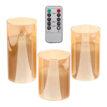 2Sets Golden LED Flameless Candle Lamps Decorative Party Lights