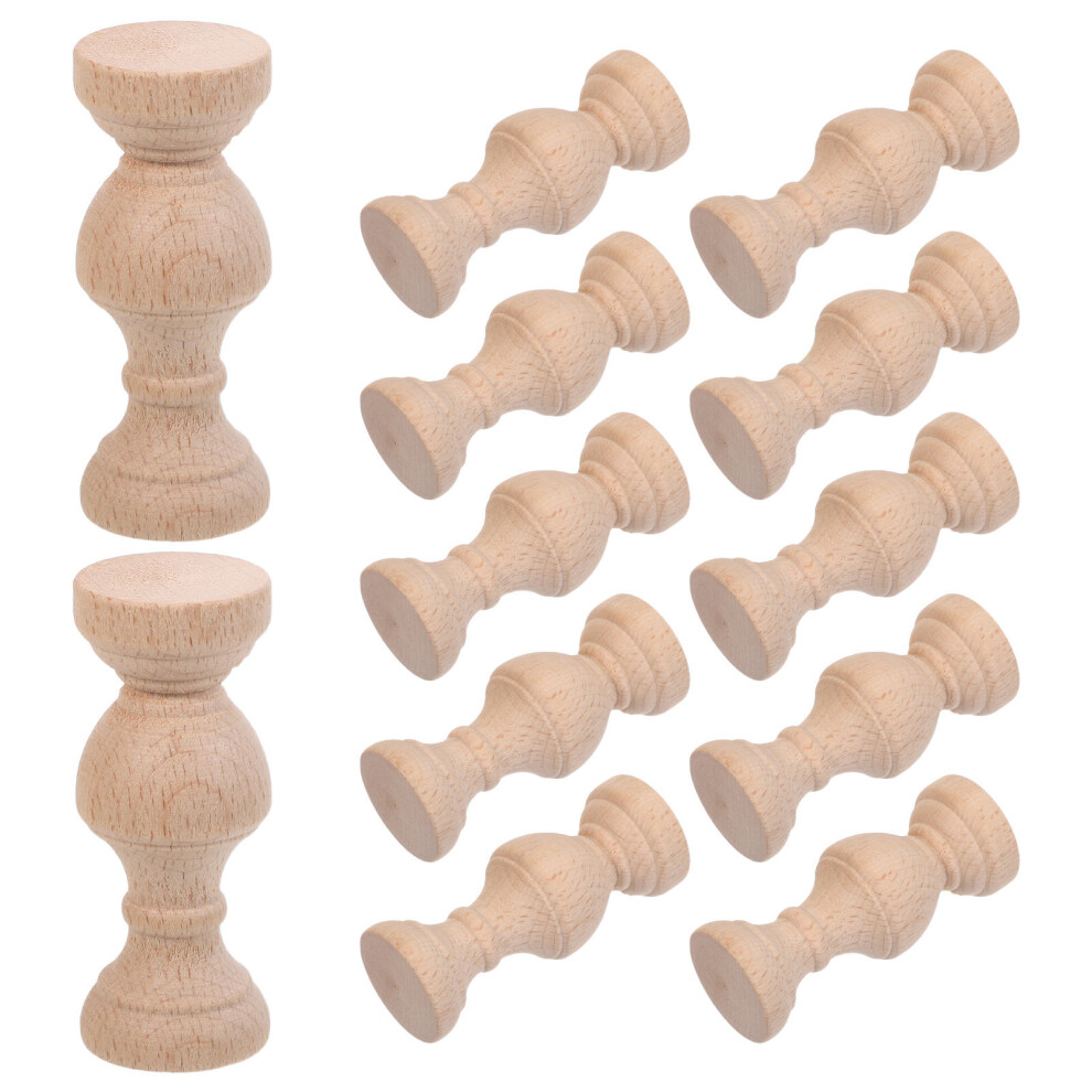 36Pcs Unpainted Wood Baluster Spindles Decorative Roman Style Columns 3653710835379