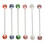 18Pièces Sternum Langue Multicolores En Acier Qualité 1