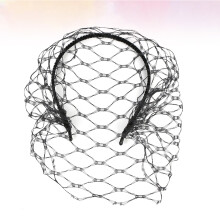 -Tête Fin Gauze Noir Décoratif Pour Mariage Et Fête