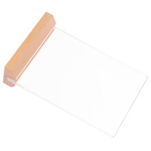 Présentoir Prix Transparent Socle Bois Pratique