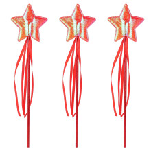 9Pièces Baguettes Étoile Rouge Légères Pour Fête Déguisée Enfants