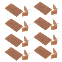 2Sets Light Brown L Angle Plastic Drawer Glides for Easy Drawer Repair