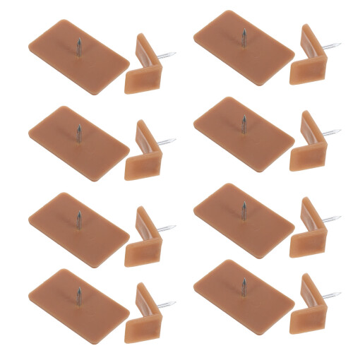 2Sets Light Brown L Angle Plastic Drawer Glides for Easy Drawer Repair