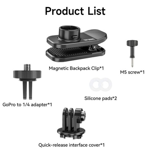 STARTRC Backpack Mount Clip,for  OSMO Pocket 3 Magnetic Mounts 360 Rotation,Backpacks Strap Clips Accessories 2