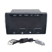 Controle de Umidade e Temperatura Do Termostato da Incubadora HT-10 com Indicador de Umidificação e Aquecimento 110-220V Preto
