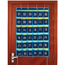 36 Numbered Pockets Chart Cell Phone Hanging Storage Bag Hanging Organizer for Classroom Mobile Phone Calculator Holders
