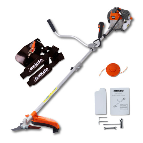 2 in 1 52cc Petrol Brushcutter Strimmer Heavy Duty eSkde BC52-S23