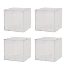 4 StüCk Baseball Vitrine, UV GeschüTzte Staubdichte Acryl Vitrinen, Durchsichtige Vitrine für Baseball ErinnerungsstüCke