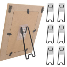 6 Pcs Picture Frame Bracket, Picture Frame Easel Bracket, with Self-Adhesive for 5.9 to 10.2 Inch Picture Frame Easel