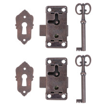 4Pcs Vintage Small Box Packing Buckles with Key Durable Alloy Latches