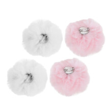 4Pcs Acessórios Coelho Pelúcia Coloridos Cauda Para Fantasia E Páscoa