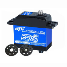 SPT 5325LV Zweiachsen-Servo, 360 Kontinuierliche Drehung, 25 Kg, Hohes Drehmoment, Metallgetriebe, Digitales Servo für RC-Roboter, für ,