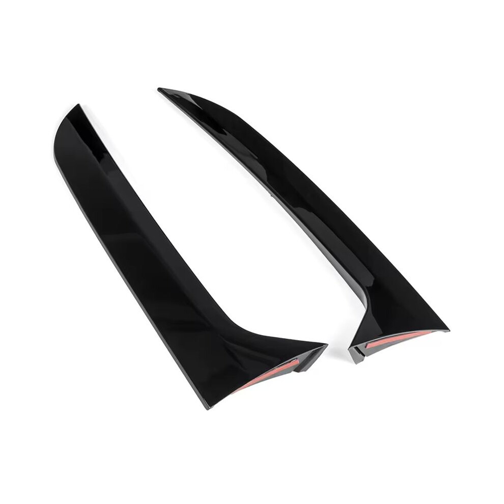 For For Mk1 Glossy Car Rear Window Side Spoiler Canard Splitter Trim Spoilers 2007-2016 Black Tauoh