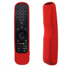 Siliconen Afstandsbedieningshoes voor TV An-MR21 MR22 Schokbestendige, Verlichte Hoes, Rood