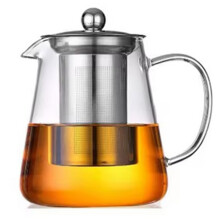 Heat Glass Teapot with Stainless Steel Tea Stra Flower Kettle Teawareiner Infuser Set Puer Oolong Pot 550ML
