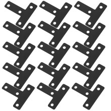 40Pcs Metal T-Shape Corner Brackets with Countersunk Holes for Shelves