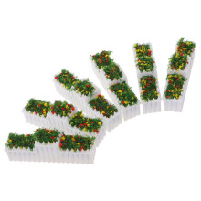 12Pièces Décorations Miniatures Plantes Artificielles Compactes Marron