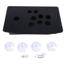 DIY Arcade Joystick Ersatz Acryl Panel GehäUse Griff Arcade Game Kit Robuste Konstruktion Einfach zu Installieren Schwarz