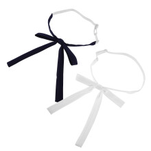 2Stk Frauen Clip-on Schulschleife Slim Polyester Für Uniform Outfits