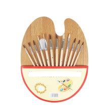 39Pièces Pinceaux Peinture Bois Beige Pour Enfants Adultes Durable