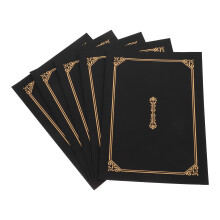 40Pcs Black Paper Certificate Holders Diploma Document Covers