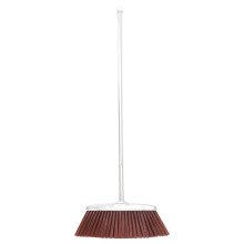 3Pcs Assorted Color Metal Handle Brooms for Room and Trash Sweeping