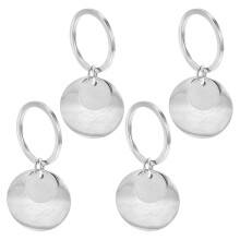 20Pcs Silver Metal Stamping Tags with Smooth Edges for DIY Pendants