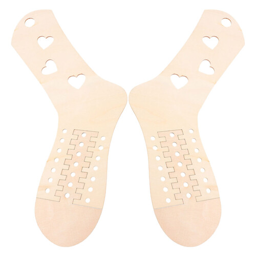 10Pcs Beige Wooden Sock Blockers Adjustable Sock Display Tool