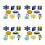 32Pcs DIY Hanukkah Embroidered Polyester Patches for Backpacks Pants 10