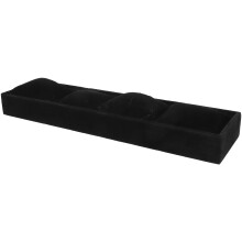 5St Zwarte Fluwelen Watch Display Tray Met Sieraden