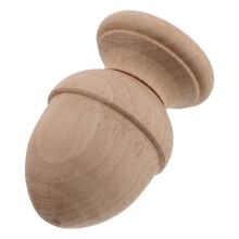 2Pièces Embouts Bois Beige Artisanaux Pour Décor Vintage DIY Maison