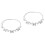 2Stk Waist Chain Damen Gürtel Accessoire Silber Elegant 4