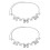 2Stk Waist Chain Damen Gürtel Accessoire Silber Elegant 5