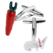 2Paires Boutons De Manchette Rétro Cuivre Animal Accessoire Chic
