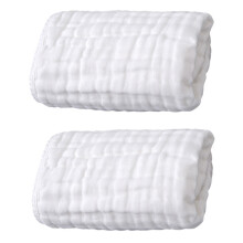 2St Katoenen Badhanddoek Baby Wit Absorberend Zacht Material