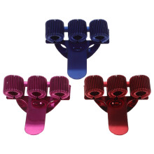 3Pièces Porte-Stylo Triple Métal Robuste En Acier Manganèse Coloré
