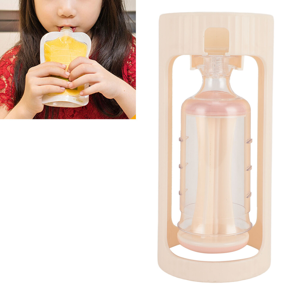 Baby Food Squeeze Station 118Ml Pouch Maker With 10 Pouches Beige
