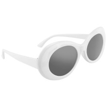 Vintage Ovale Zonnebril Vrouwen Retro Zonnebril Mode Vrouwelijke Mannelijke EyewearUV400 Zon Glas Wit S17022