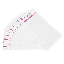 24St 6-Gats Budget Sheets Rood Papier Voor Bindmap Organisatie