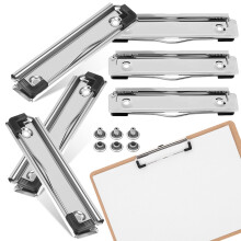 50Pcs Mountable Metal Clipboard Clips Silver Office File Holder Clamps